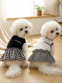 PETSIN Dog Clothing, Cat Clothing, Animal Skirts, Pet Spring/Summer New Collection, Puppy Dress, Princess Versatile Dress, Printed Stripes, Small Animal Clothing, Cool Sunscreen - Multicolor - View 2