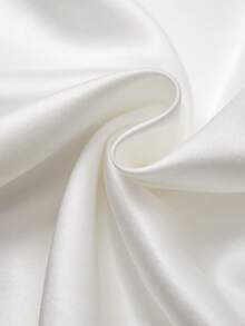 Franclia Women's Casual V-Neck Sequin Patchwork Satin White Camisole A-Line Dress - White - View 5