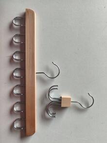 衣柜腰带挂架，坚固的木质腰带架，衣柜配件，腰带收纳架，适用于衣柜整理和储物装饰，节日装饰，房间装饰，家居装饰，卧室装饰，收纳架，家居收纳，白色T恤女装，黑色裤子女装，女士冬季服装，连衣裙 - Wood - 查看 20