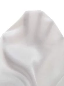 Franclia Women's Casual V-Neck Sequin Patchwork Satin White Camisole A-Line Dress - White - View 6