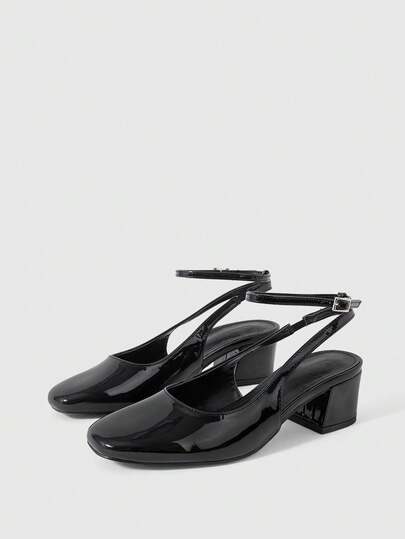 Sleekvia Women Shoes Square Thick Heel Classic High Heels