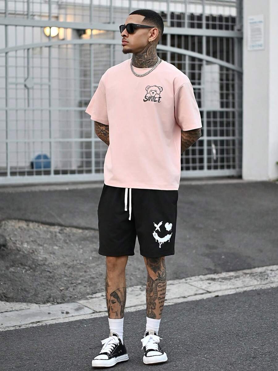 Devon Thys K-GLORY 男士休闲百搭简约印花短袖T恤