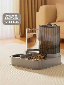 PETSIN 1个自动喂猫器，狗碗，宠物碗，猫碗二合一饮水器，猫碗，宠物用品 - 彩色 - 查看 15