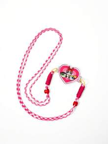 THE POWERPUFF GIRLS X SHEIN 可爱透明手机壳，适用于 11-17 Pro Max，带手机壳挂钩，多功能可拆卸防丢肩带斜挎手机链，配件肩带手机壳徒步带手机绳 - 淺粉色 - 查看 6
