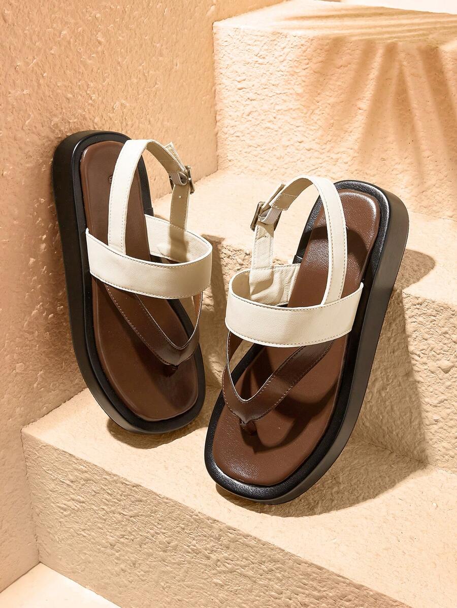 HighSole Giày đế xuồng và sandal đế cao dành cho nữ - màu nâu - Xem 1