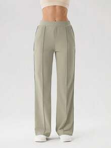 OutZeal 女士运动裤，日常休闲居家穿着，防紫外线，收腹提臀，凉爽触感，喇叭裤脚 - 卡其色 - 查看 5