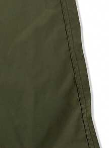Manfinity Homme Men's Solid Color Casual Pants Men Cargo Pants Army Green - Green - View 5