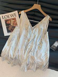 Airaco Women's Retro V-Neck Sleeveless Sequin Tank Top, Fashion Summer - White - View 2