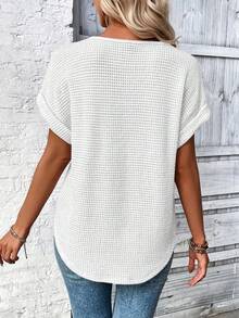 EMERY ROSE 女士休闲圆领短袖T恤，夏季 - 白色 - 查看 2