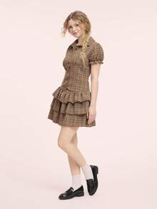 CUCCOO DOLLMOD 女士黑色乐福鞋，圆头厚底，一脚蹬，休闲通勤学院风办公鞋 - 黑色 - 查看 6