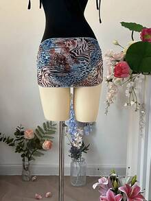 SuriyaCove Women's Fashionable Leopard Print Skirt, Versatile For Summer - Multicolor - View 2