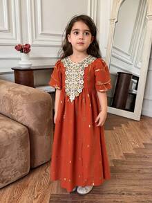 DAZY Girls (Toddler) Casual Dress, Autumn - Red - View 1