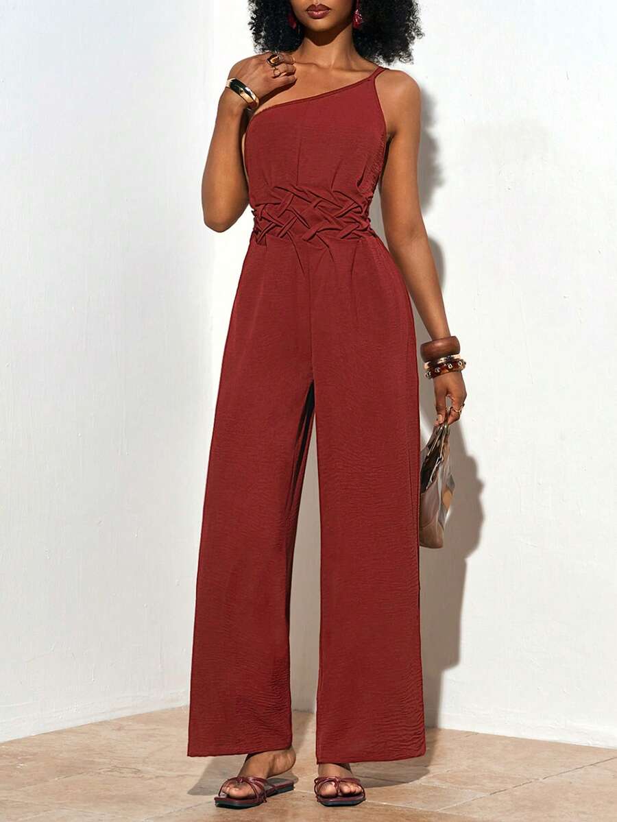 Zivah 2026 Spring/Summer New Arrival, Suitable For Valentine's Day, Wedding Season, Music Festivals, Easter, Western Style, Nomadic Style, Bohemian, Nashville, Party Attendance, Wedding, Evening Party, Date, Gathering, Birthday Party, College Style, Student Wear, Daily Outings, Basic Versatile, Casual, Vacation, Cruise Travel, Beach, Sunbathing, Viral Hit, Elegant, Commute, Business Casual, One-Shoulder - Rust Brown - View 1