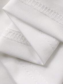 Dazy Plus Sexy Pure White Sleepwear 2 Pieces Set, Loose Robe & Nightgown, Elegant Plus Size Women Pajamas For Spring & Summer - White - View 8
