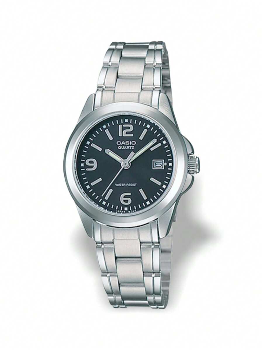 Casio Đồng hồ thạch anh nam, món quà thời trang đa năng dành cho bạn trai. - Silver/Black - Xem 1