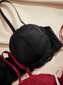 Charlaine 3pcs Women Underwire Bra With Non-Removable Padded Cups - Multicolor - View 3