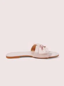 CUCCOO DOLLMOD Ladies Pink Comfortable Flat Sandals, Sweet Style Bow-Soled Sandals Spring Shoes - Pink - View 10