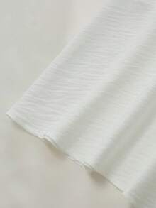 Franclia 2026新款女士夏季纯白色纹理面料单排扣弹力腰A字裙 - 白色 - 查看 4