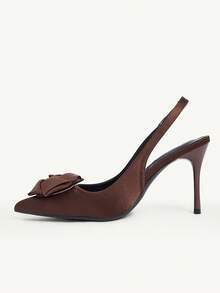 CUCCOO CHICEST Giày cao gót mũi nhọn có khóa cài dành cho nữ, kiểu dáng thời trang, đa năng cho mang hàng ngày. - Cà phê nâu - Xem 5