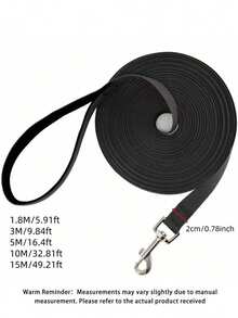 1PC Extra Long Pet Leash, Polyester Dog Training Leash, 5.9-50 Feet, For Obedience, Play, Camping And Backyard Exercise - Suitable For All Dog Breeds - Allows Dogs More Activity Range - Black - View 8