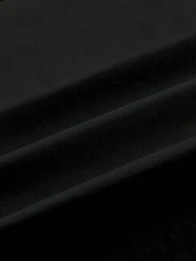 GARFIELD | SHEIN Áo thun nam tay ngắn cổ tròn in chữ hoạt hình, kiểu dáng thường ngày, đa năng. - màu đen - Xem 7