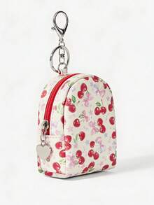 ROMWE Kawaii Mochila de cambio con estampado de cereza de cobertura completa de moda 741771 - Cereza - Ver 2