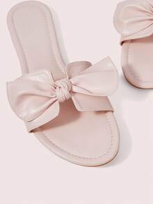 CUCCOO DOLLMOD Ladies Pink Comfortable Flat Sandals, Sweet Style Bow-Soled Sandals Spring Shoes - Pink - View 8
