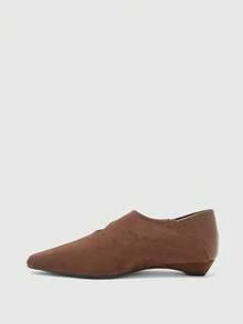 CUCCOO BIZCHIC French Retro Square Toe High Vamp Lace-Up Shoes Women's Spring New Leather Thick Heel Grandma Shoes Commuting Versatile Small Leather Shoes Spring Shoes - Coffee Brown - View 8
