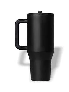 Sports Water Bottle HydroJug Traveler Tumbler 40oz Portable Sweat Absorption Leakproof Solid Easy To Wash Versatile Daily Unisex Black CUPBLCKSTDCUP1 - Black - View 3