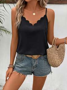 SHEIN Frenchy Bộ 2 áo hai dây dáng chữ A rộng rãi, thanh lịch dành cho nữ, thích hợp mặc hàng ngày và mùa hè. - Nhiều màu - Xem 6