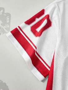 Betty Boop x SHEIN 大码女式V领卡通字母印花休闲百搭日常短袖T恤 - 白色 - 查看 4