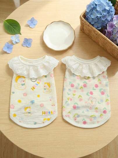 PETSIN Ropa transpirable, ligera, amigable con la piel, suave y cómoda, compatible con la eliminación de pelo, adecuada para gatos y perros. Ropa para aire acondicionado para mascotas, apta para uso en interiores durante las cuatro estaciones, ideal para gatos y perros medianos como Teddy Bear y Pomerania. Ropa para mascotas práctica y adorable, un artículo esencial de ropa para mascotas y suministros para mascotas.