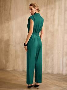 MOTF PREMIUM Bộ áo liền quần tay cánh dơi, chất liệu 100% cotton, kiểu dáng cổ điển. - Màu xanh ngọc - Xem 3