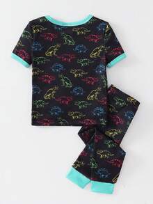 Baby Jungen Kurzarm Shorts Eng anliegende Pyjama Set - Verschiedenfarbig - Übersicht 2