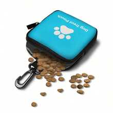 PETSIN 1PC Dog Paw Printed Dog Food Bag With Zipper Closure - Portable Pet Snack Bag For Outdoor Dog Training Snacks Pack - Multicolor - View 10