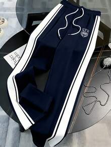 Franclia 立领短袖上衣 + 直筒裤，带侧袋 - 藏蓝色 - 查看 5