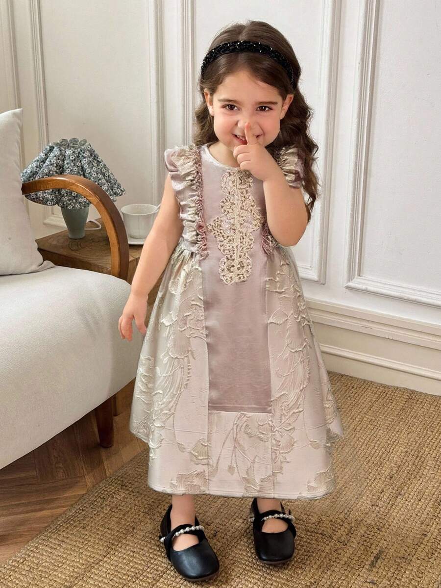 DAZY 女童（幼儿）休闲连衣裙，秋季 - 粉色 - 查看 1