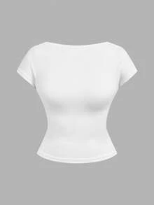 SHEIN EZwear 女士多色露背针织T恤，多件装 - 彩色 - 查看 3