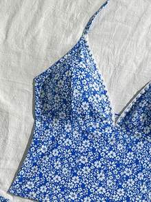 Swim Mod-D 女士随机印花吊带比基尼上衣，春夏款 - 彩色 - 查看 5