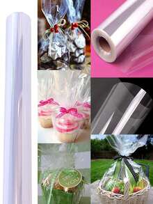 1roll Gift Wrapping Paper, Minimalist Clear Gift Wrapping Paper For Wedding, Party Valentine Day - transparent - View 14