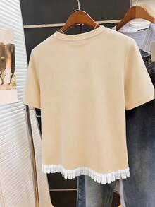 Women's Fashion Tassel T-Shirt, 180g Milk Silk - Multicolor - View 2