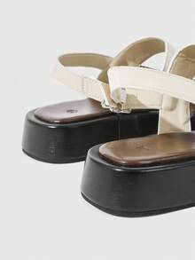 HighSole Giày đế xuồng và sandal đế cao dành cho nữ - màu nâu - Xem 3