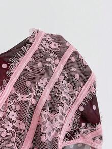 Soleia 豹纹抹胸蕾丝边吊带背心，性感度假、派对、约会、情人节、下午茶穿着 - 棕色 - 查看 7