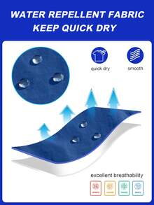 Horizaway Quần short đi biển nam mùa hè, màu trơn, túi xéo, eo có dây rút. - Xanh đậm - Xem 8