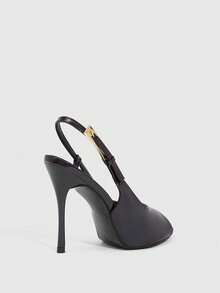 CUCCOO SZL Women's Pointed Buckle Design Daily Versatile Fashion High Heels - Deep burgundy - View 6