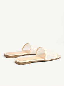 CUCCOO CHICEST 女士方头休闲平底拖鞋 - 白色 - 查看 4