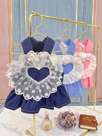 PETSIN Breathable And Soft Fabric, Lightweight, Wear-Resistant, Skin Friendly, Not Picky, Sweet Princess Style Design, One-Piece Skirt, Pet Clothing, Spring And Summer Daily Casual Outdoor Wear Suitable For All Dogs, Cats, Lions, Fur Dogs, Xishi Dogs, Samoyed And Other Cute And Fashionable Pet Dresses, Essential Pet Clothing, Classic Pet Clothing