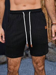 VENTUSAIL 男士休闲弹力腰带宽松短裤，面料质感舒适，适合日常穿着、旅行、海滩度假和休闲活动。这款短裤是度假旅行的必备单品，也是送给男友或老公的绝佳礼物。 - 黑色 - 查看 6