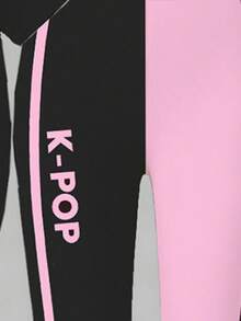 Tween Girl Spring And Summer Casual Fashion Creative Personalized Refreshing Minimalist Cool Virtual Girl Group Graphic Print T-Shirt And Leggings 2-Piece Set, Comfortable Daily Wear - Multicolor - View 5