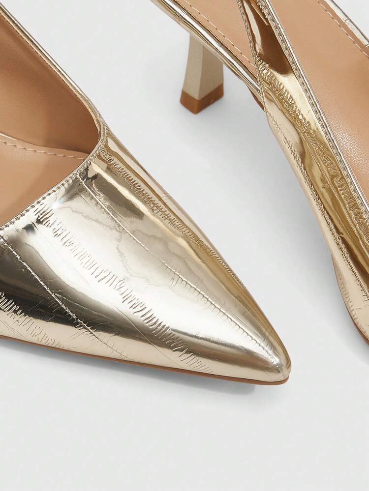 CUCCOO SZL Women's Pointed Toe Buckle Design Fashionable Elegant High Heel Pumps